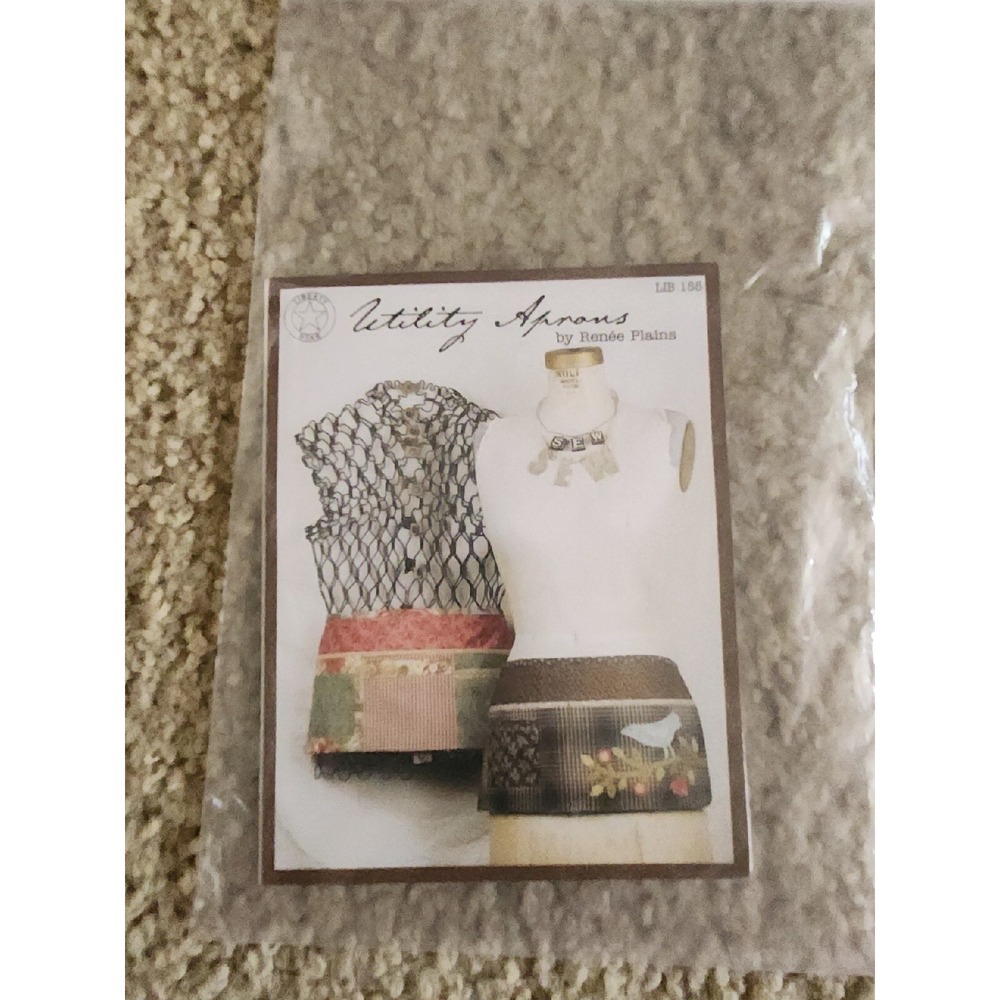 Utility Aprons‎ Pattern By Renee Plains NEW 2 patterns, Applique and pieced